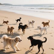 Perros en la playa