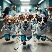 Perros en urgencias corriendo