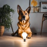 Perro con bombilla