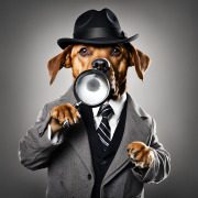 Perro con lupa